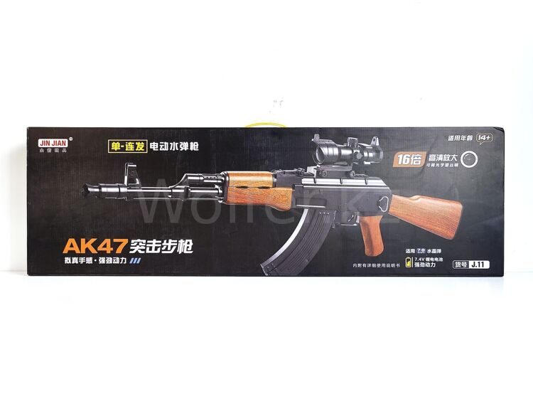 Орбиз Автомат JIN JIAN AK47, черный и коричневый